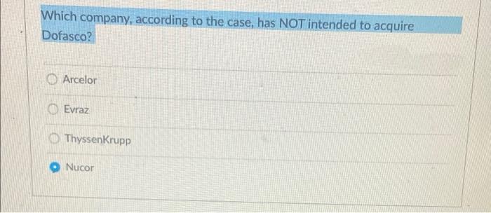 Which company, according to the case, has NOT