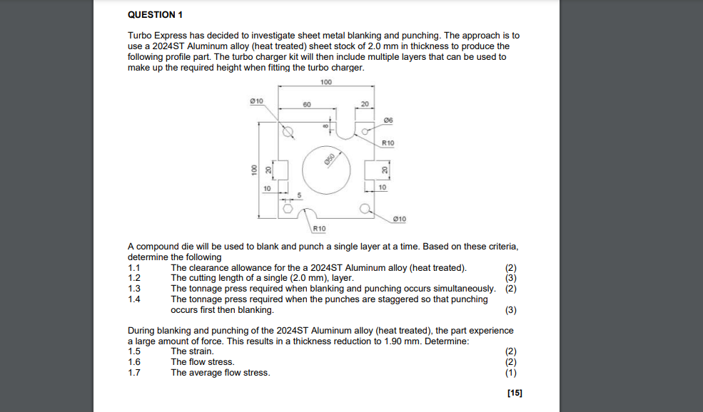 QUESTION 1 Turbo Express has decided to