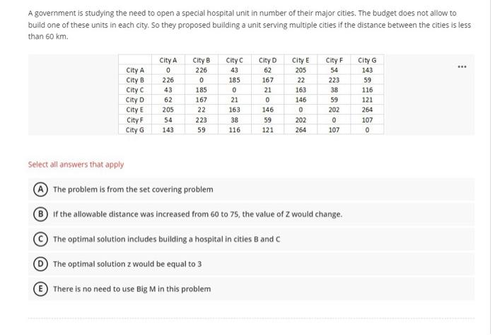 A government is studying the need to open a