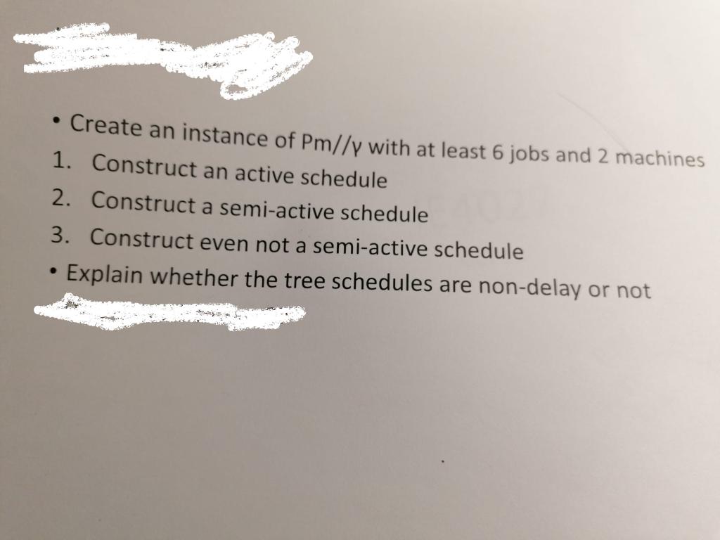 Create an instance of Pm//y with at least 6 jobs