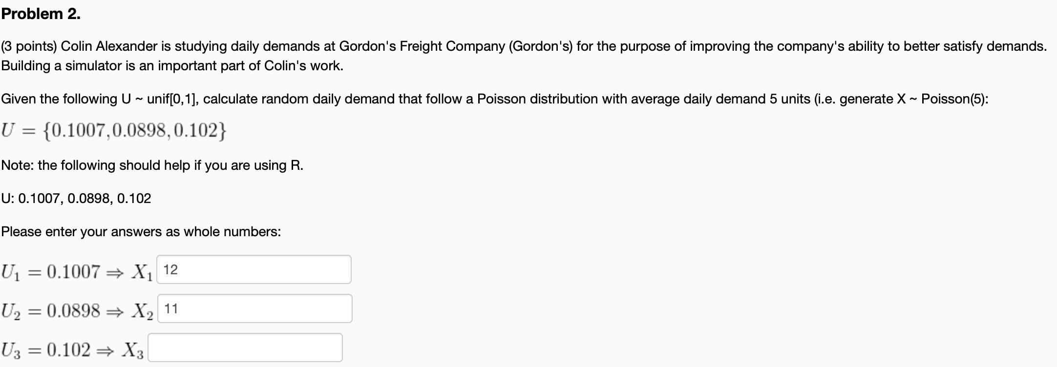 don't pay attention to the answers I entered they