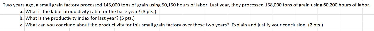 Two years ago, a small grain factory processed