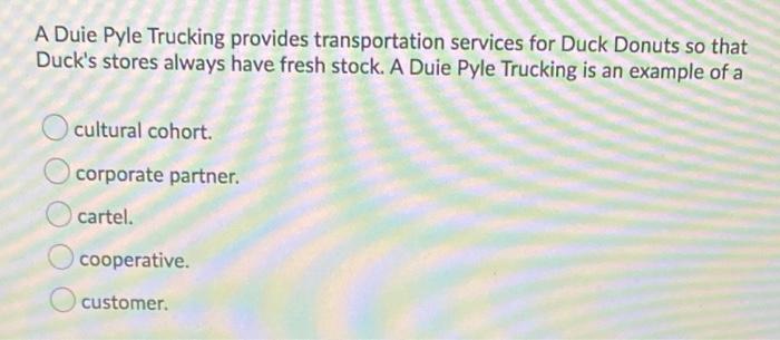 A Duie Pyle Trucking provides transportation
