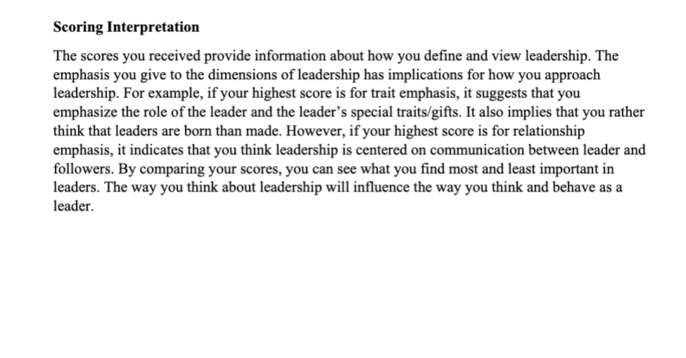 Leadership & charisma: Conceptualizing leadership