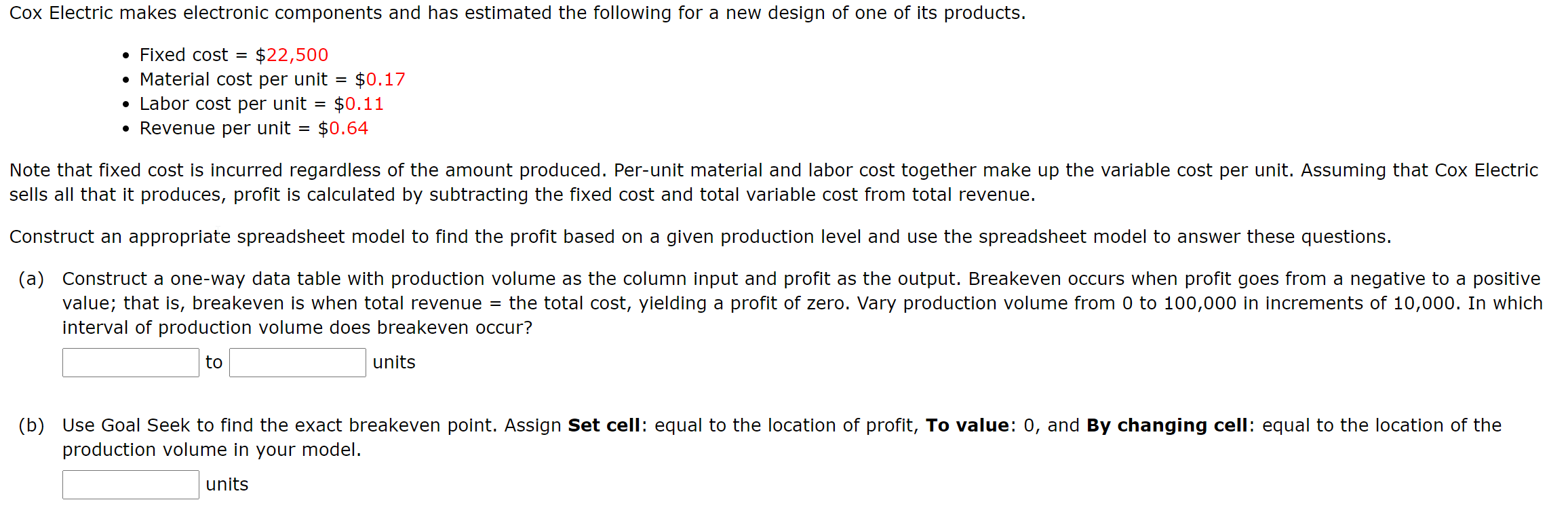 Cox Electric makes electronic components and has