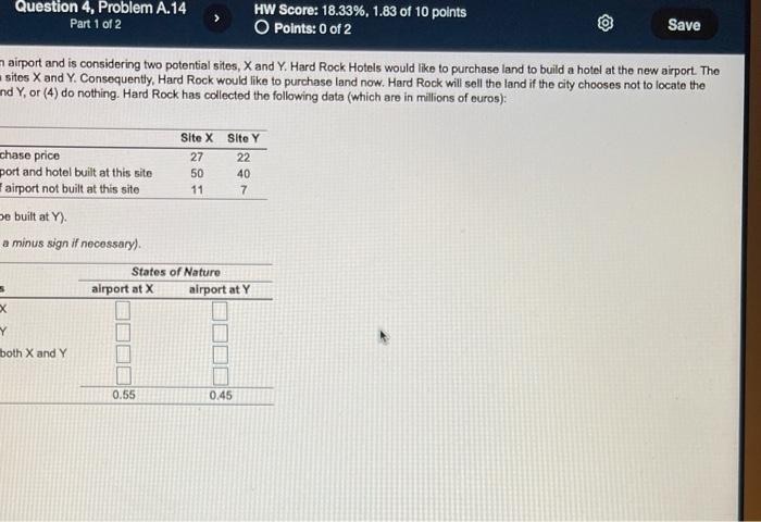 Site X Site Y Current purchase price Profits if