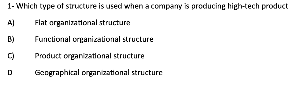 Answer All QUESTIONS 1- Which type of structure