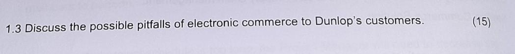 1.3. Discuss the possible pitfalls of electronic