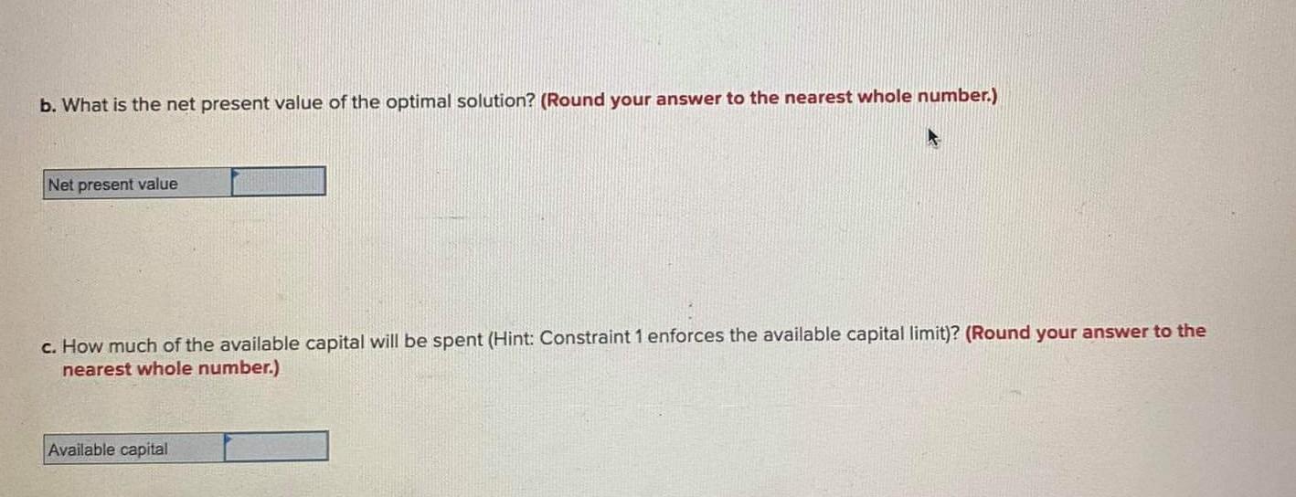 A firm has prepared the following binary integer