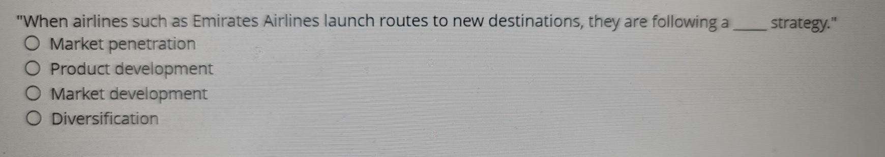 strategy." "When airlines such as Emirates