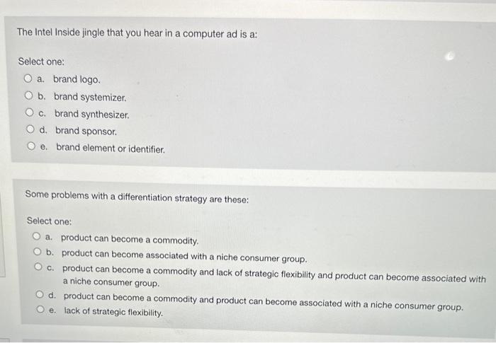 The Intel Inside jingle that you hear in a