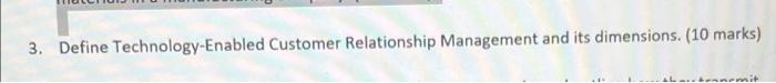 3. Define Technology-Enabled Customer