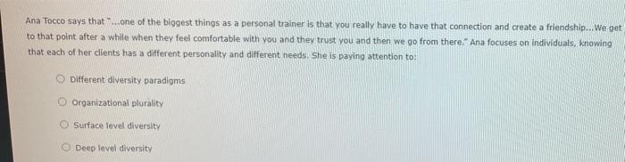 actually business Ana Tocco says that one of the