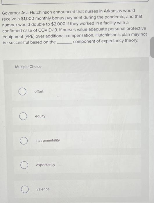 Governor Asa Hutchinson announced that nurses in