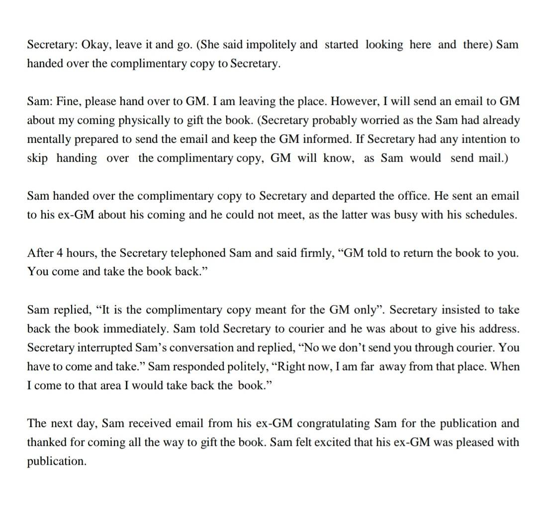 BUSA 232, 1st semester 2021-2022 Case Study Sam