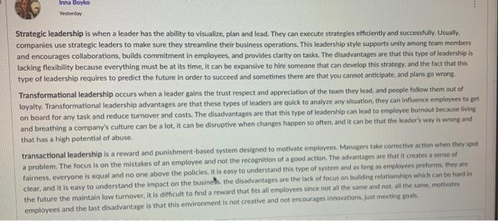 project management The following information is