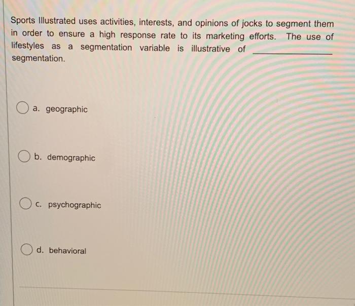 Sports Illustrated uses activities, interests,