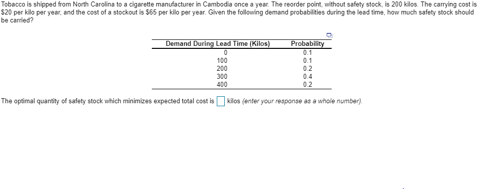 Tobacco is shipped from North Carolina to a