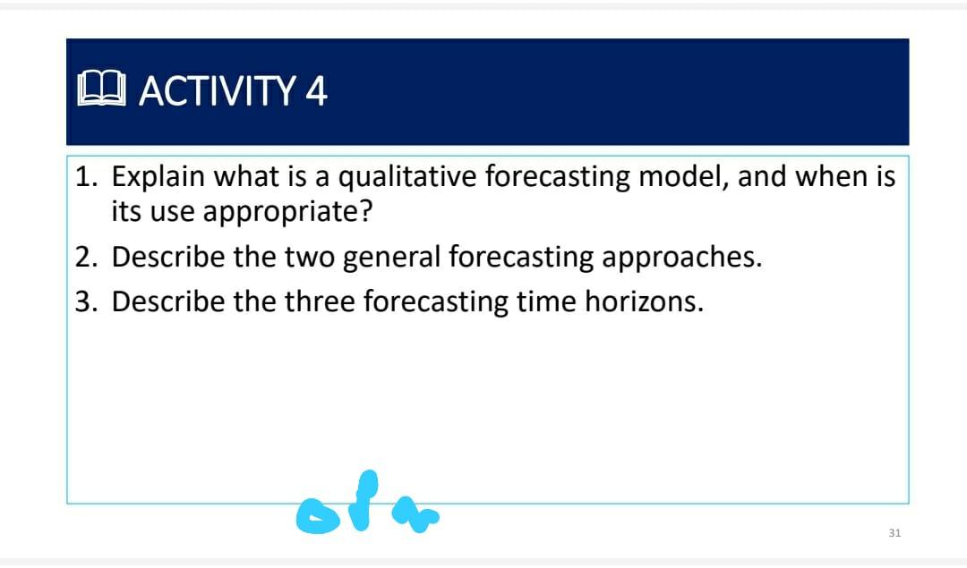 CONCISE ANSWERS O ACTIVITY 4 1. Explain what is a