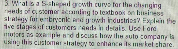 3. What is a S-shaped growth curve for the
