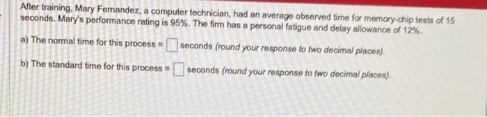 After training, Mary Femandez, a computer