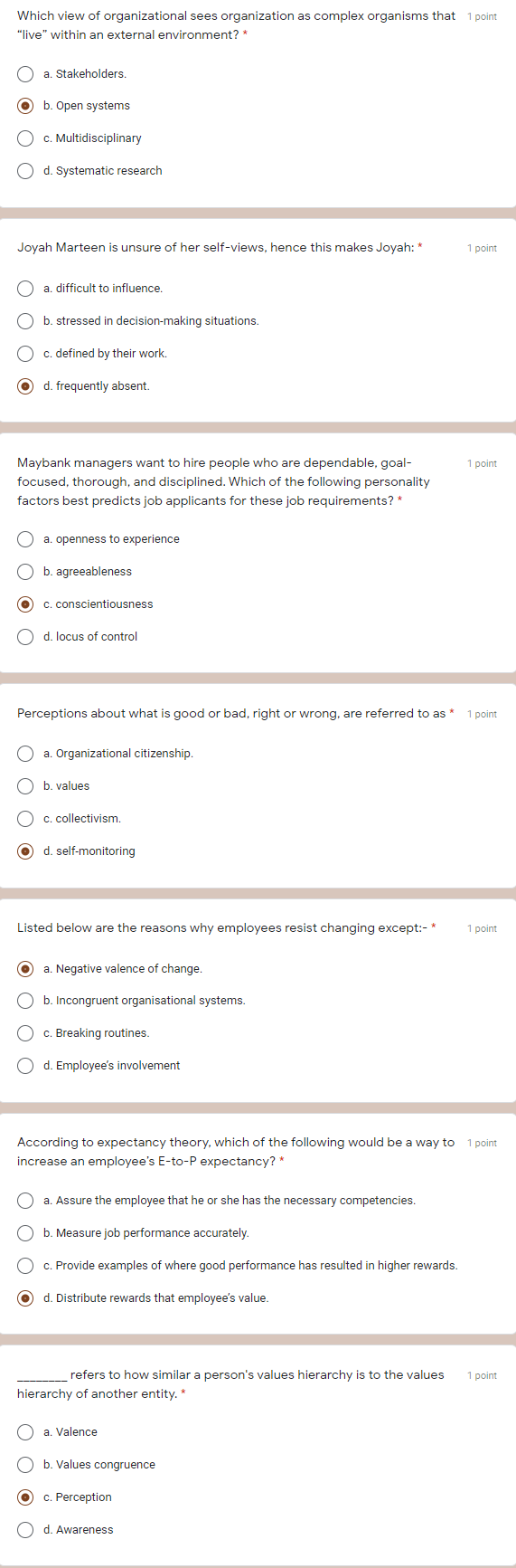 Organizational Behavioru Which view of