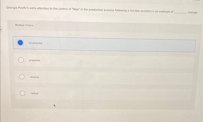 Georgia Pacific's extra attention to the control