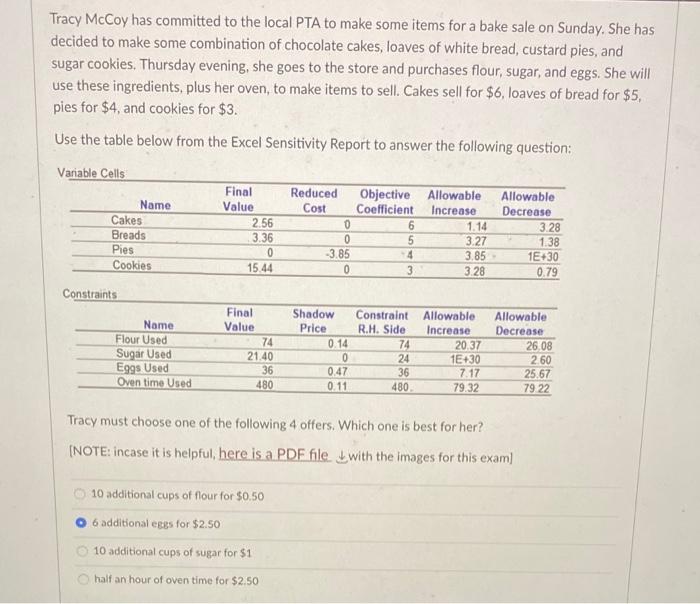 Can someone verify my answers please. Tracy McCoy