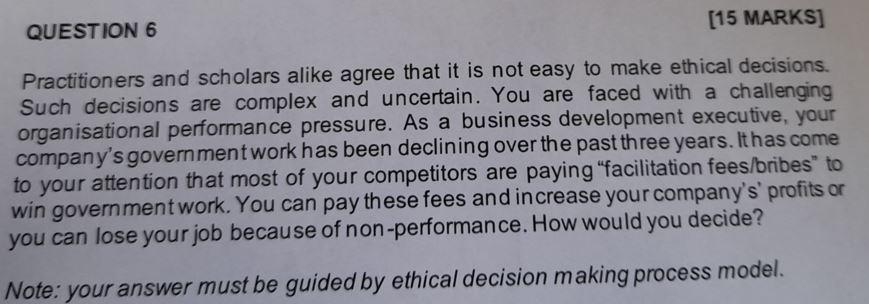 (15 MARKS] QUESTION 6 Practitioners and scholars