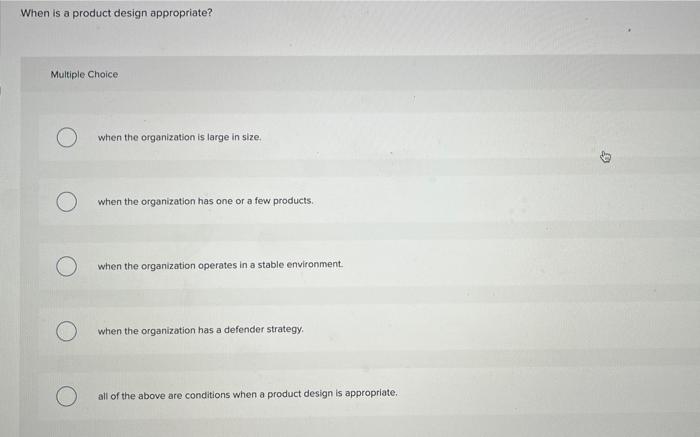 When is a product design appropriate? Multiple