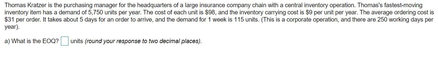 B) What is the average inventory if the EOQ is