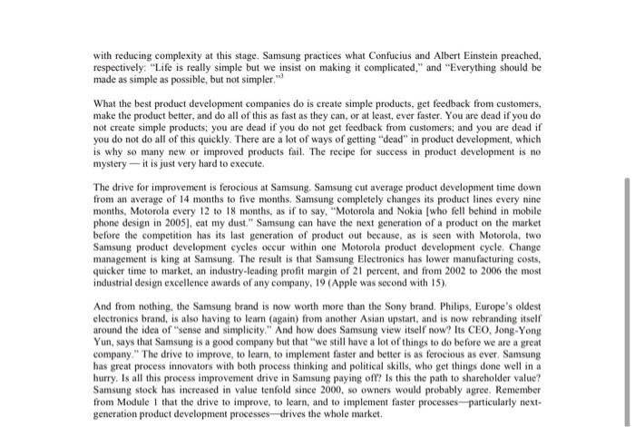 answer 4 question Case 2: Samsung: Building a