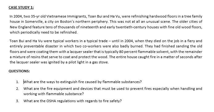 CASE STUDY 1: In 2004, two 35-yr old Vietnamese