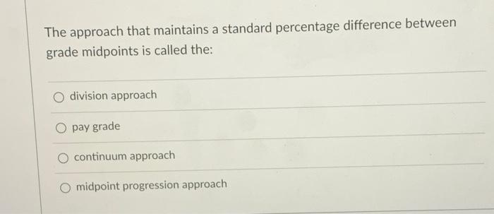 Question 1 1 pts A salary structure is a