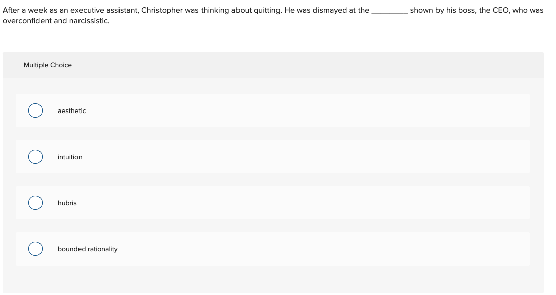 shown by his boss, the CEO, who was After a week