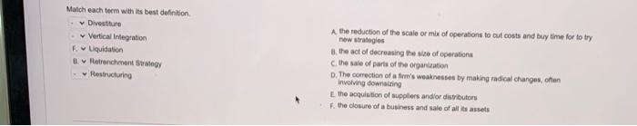 Match each term with its best definition