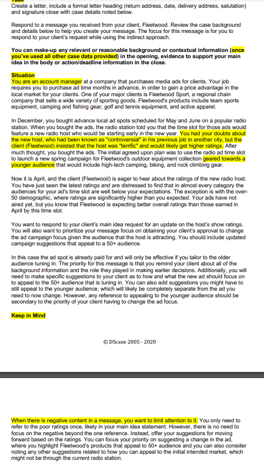 Create a letter, include a formal letter heading