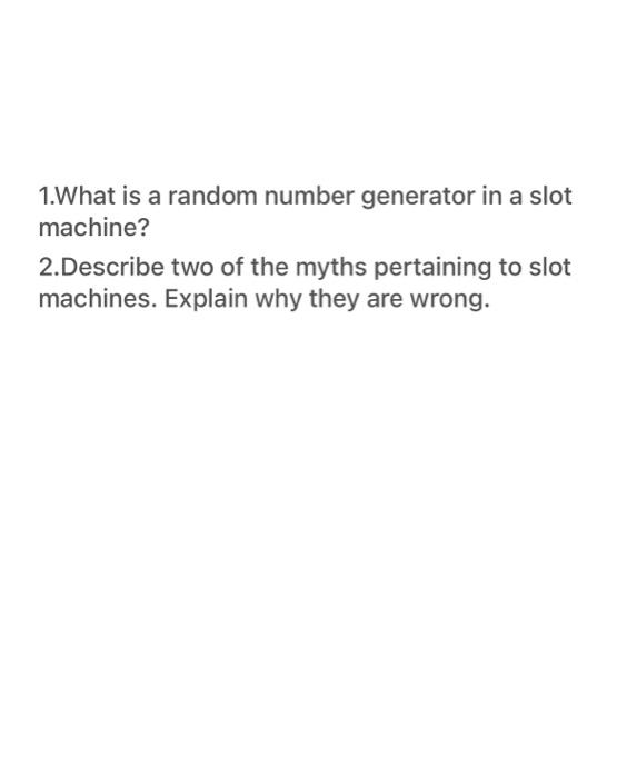 1.What is a random number generator in a slot