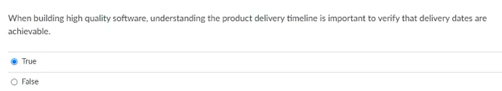 When building high quality software,