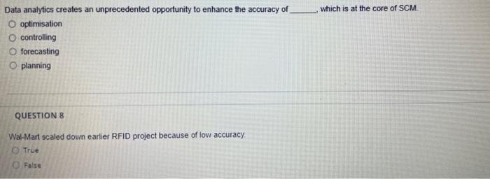 which is at the core of SCM. Data analytics