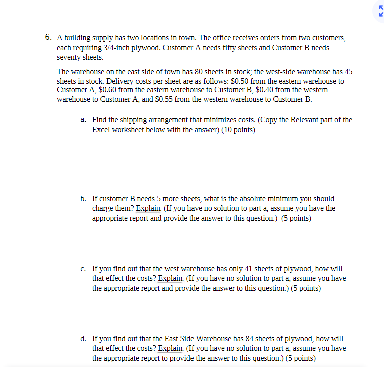 Please answer in excel thanks a lot. Please teach