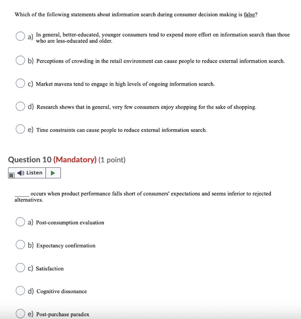 Which of the following statements about