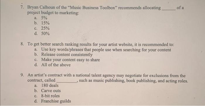 7. Bryan Calhoun of the "Music Business Toolbox"