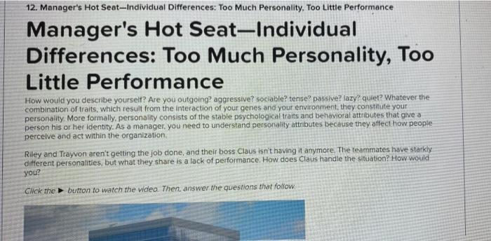 on Based on the video and what you know about the