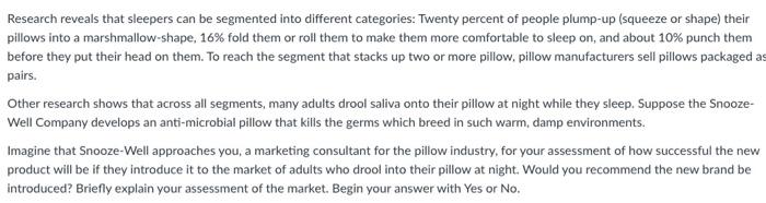 Research reveals that sleepers can be segmented