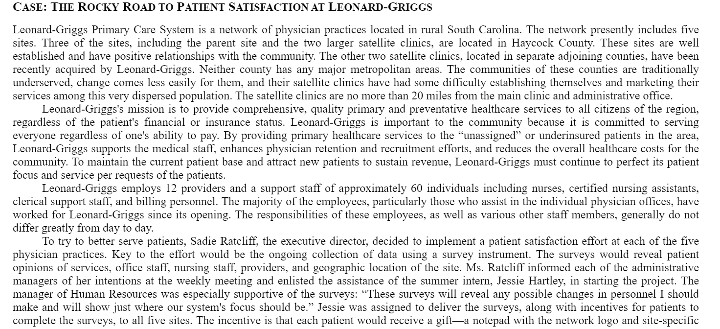 III. The Rocky Road to Patient Satisfaction at