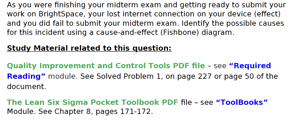 As you were finishing your midterm exam and