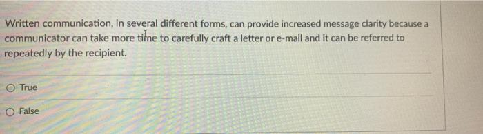 Written communication, in several different