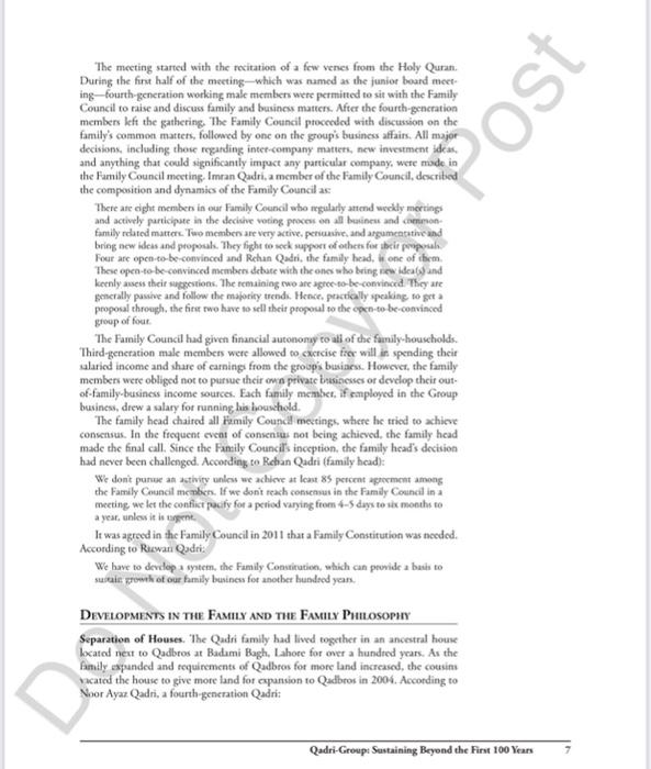 Case Study for it. NA0367 Qadri-Group: Sustaining