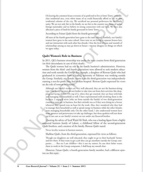 Case Study for it. NA0367 Qadri-Group: Sustaining